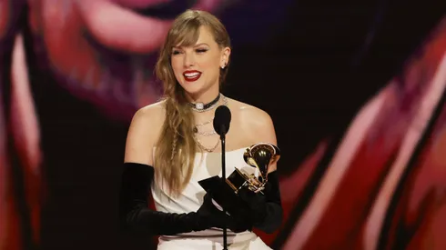 LOS ANGELES, CALIFORNIA - FEBRUARY 04: Taylor Swift accepts the Best Pop Vocal Album award for “Midnights” onstage during the 66th GRAMMY Awards at Crypto.com Arena on February 04, 2024 in Los Angeles, California. (Photo by Kevin Winter/Getty Images for The Recording Academy)