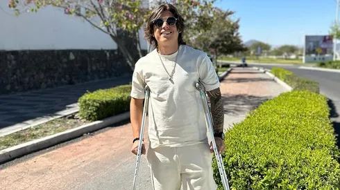 Joaquín Montecinos tras la grave lesión que sufrió en México.