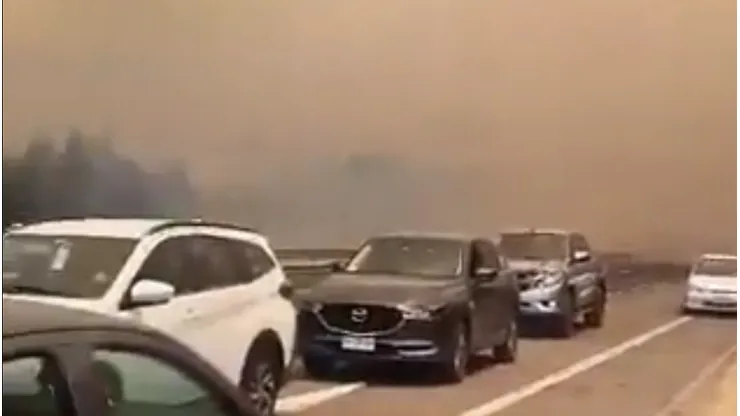Anuncian corte en Ruta 68 por incendio forestal
