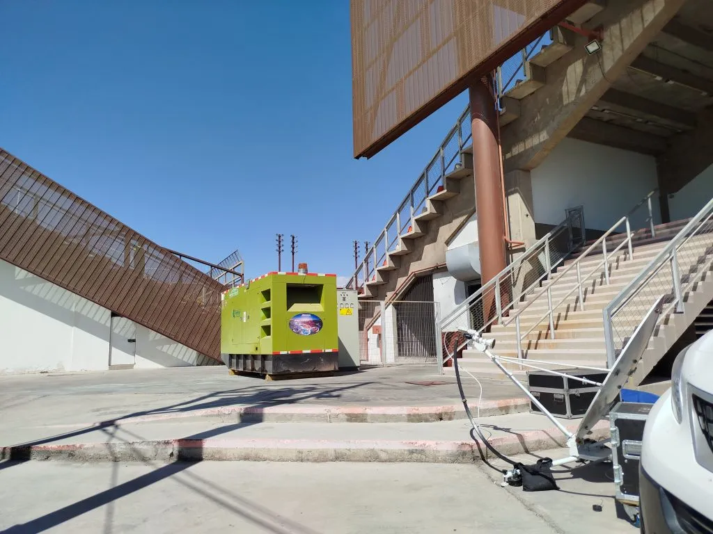 El generador que trabaja en Calama. Foto: Emisora Bullanguera.