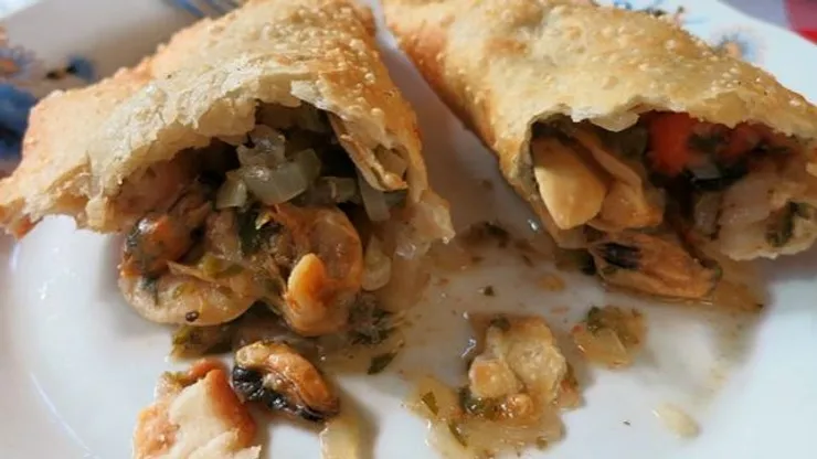 Receta empanadas de mariscos.