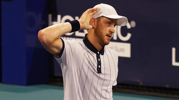 Nicolás Jarry celebrando en Miami.