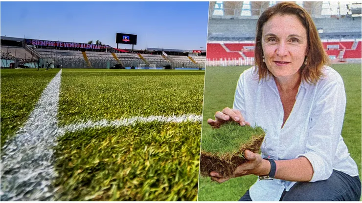 La brasileña Maristela Kuhn llega a trabajar al Estadio Monumental.