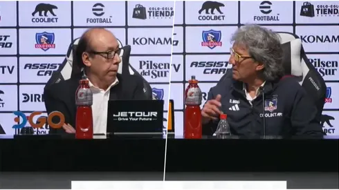 Insólito momento de Colo Colo en conferencia de prensa.