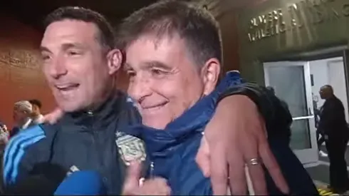 Lionel Scaloni tuvo muchas palabras de agradecimiento con Claudio Vivas.