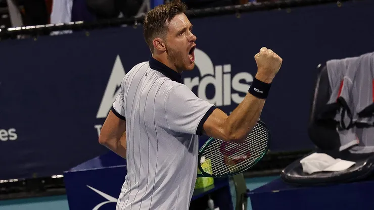 Nicolás Jarry celebró en Miami.