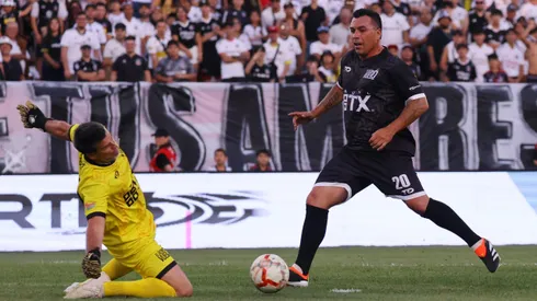 Esteban Paredes durante la despedida de Jaime Valdés.