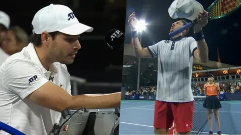 Jarry discute con el árbitro del partido