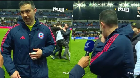 Claudio Bravo ve el show que pasa a sus espaldas