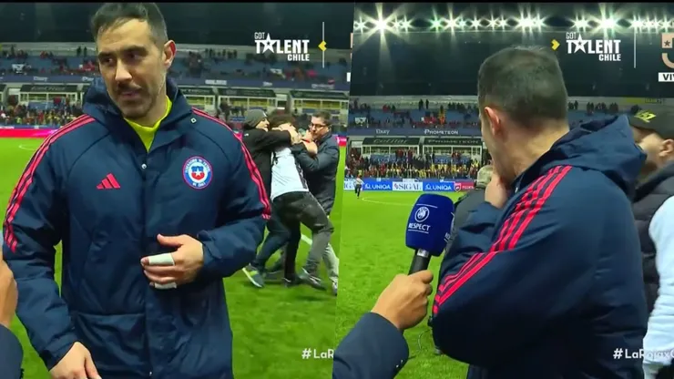 Claudio Bravo ve el show que pasa a sus espaldas
