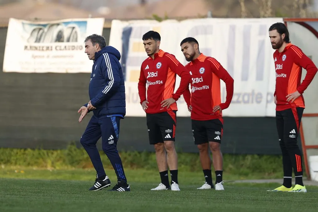 Ben Brereton en los entrenamientos en Italia. Foto: Carlos Parra / ANFP.