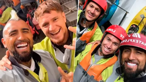 Vidal compartió en sus historias el día recreativo con el plantel albo