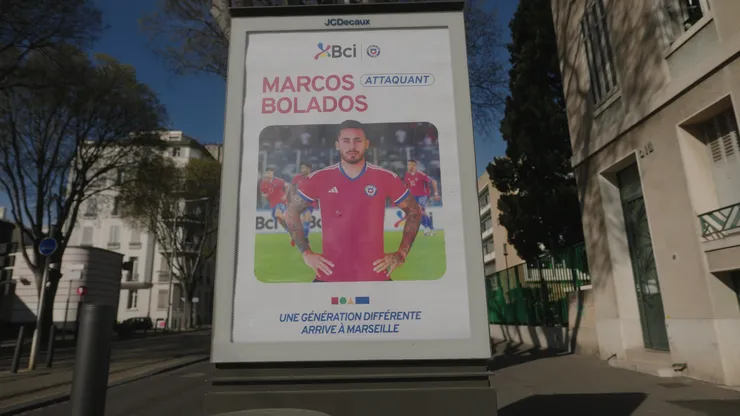 Marcos Bolados fue uno de los jugadores de la selección chilena que tiene un afiche en Marsella.