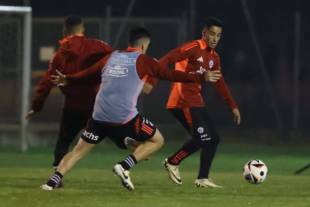 Lucas Assadi en los entrenamientos en Italia. Foto: Carlos Parra /ANFP.