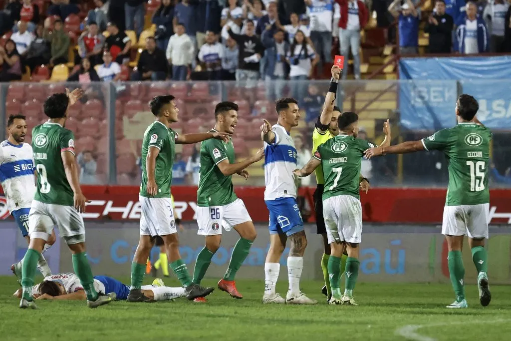 Piero Maza y el polémico partido de la UC con Audax. Pepe Alvujar/Photosport