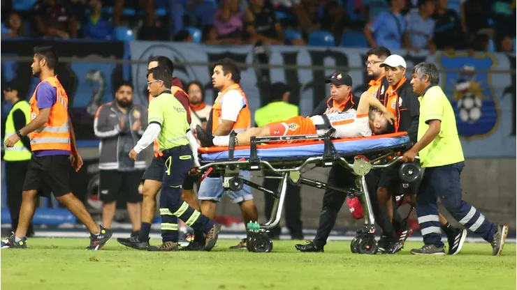 Así salió Nelson Sepúlveda de la cancha en el Tierra de Campeones.