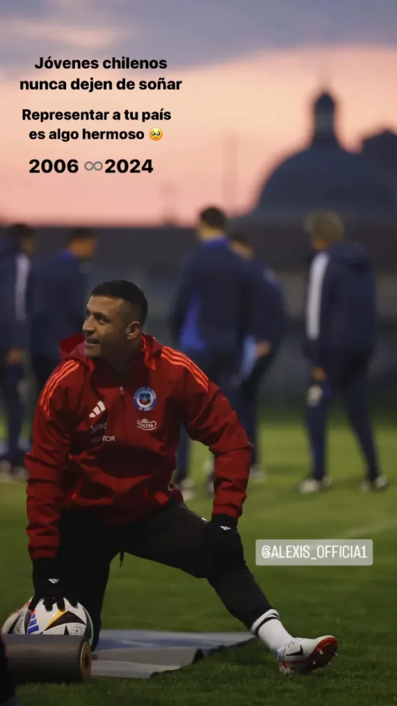 La postal de Alexis en sus redes sociales