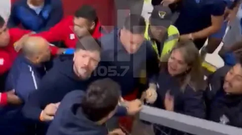 Todo terminó muy mal en el partido que Curicó Unido le ganó a San Marcos de Arica.