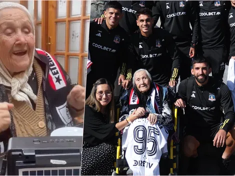 Ternura máxima: Abuelita Alba comparte con el plantel de Colo Colo