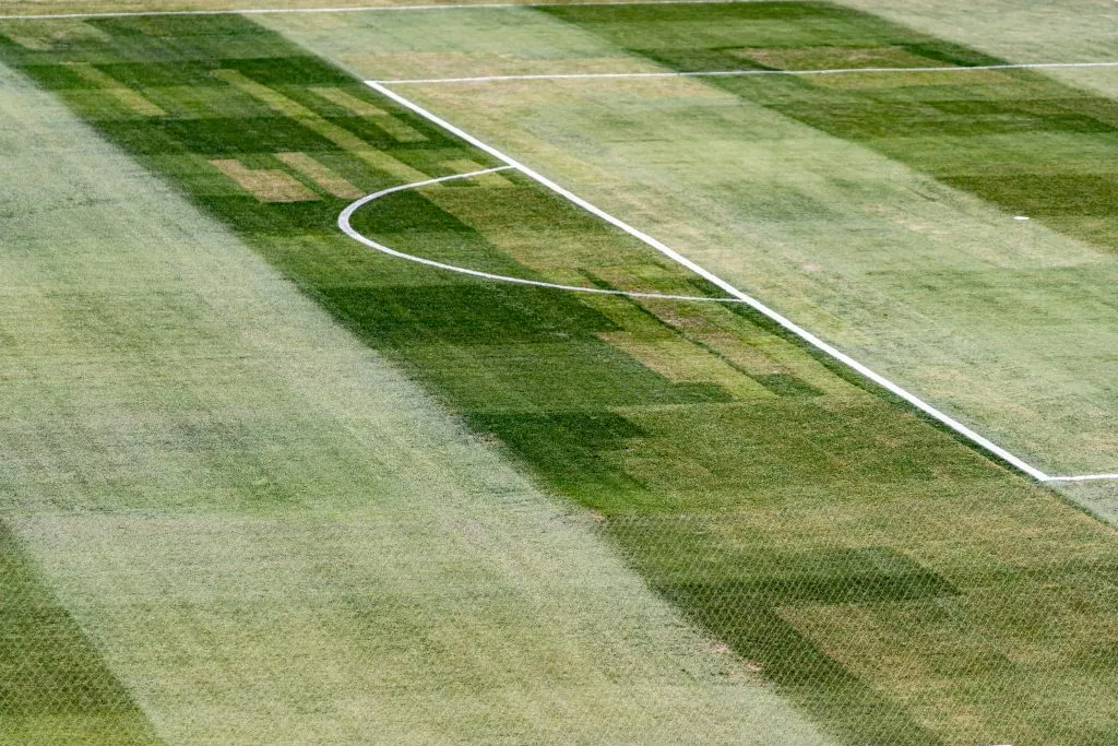 Así estaba la cancha del Monumental en la previa del Superclásico.