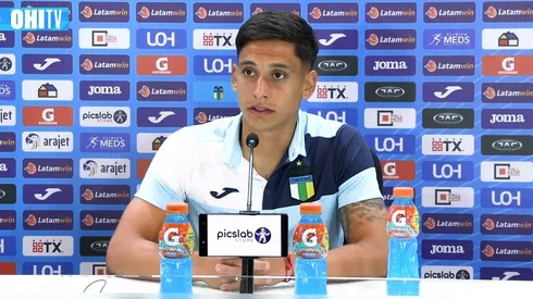 Martín Sarrafiore en conferencia de prensa con O´Higgins.