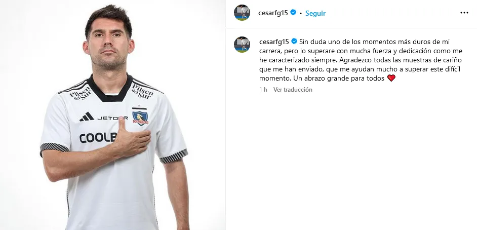 El mensaje de César Fuentes.