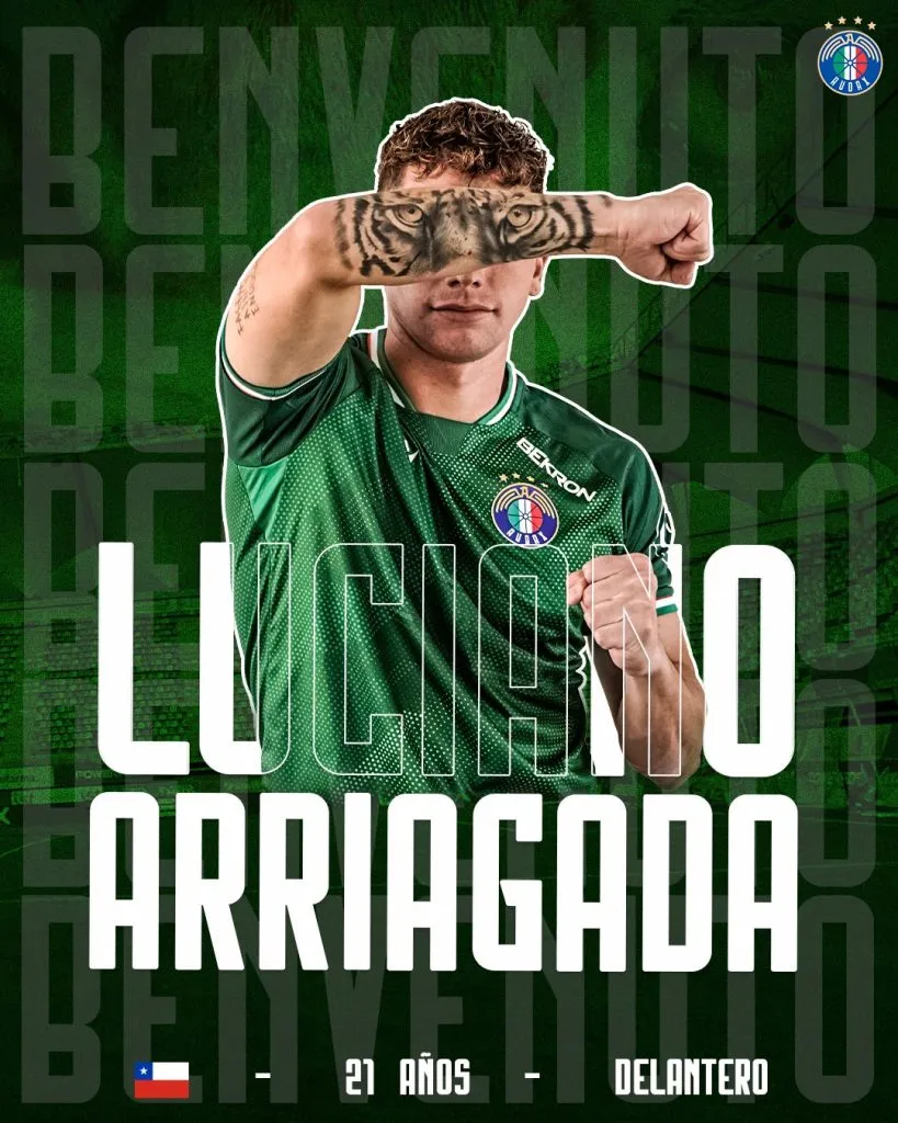 Luciano Arriagada fue oficializado como nuevo refuerzo de Audax Italiano. Foto: Comunicaciones Audax Italiano.