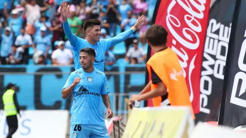 Steffan Pino celebra uno de los dos goles que le anotó a Coquimbo Unido. También le marcó por duplicado a La Calera.