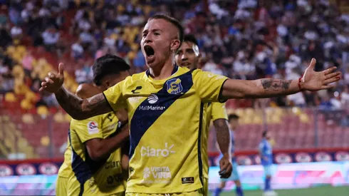 Benjamín Berríos tras anotar en la victoria contra la U.C