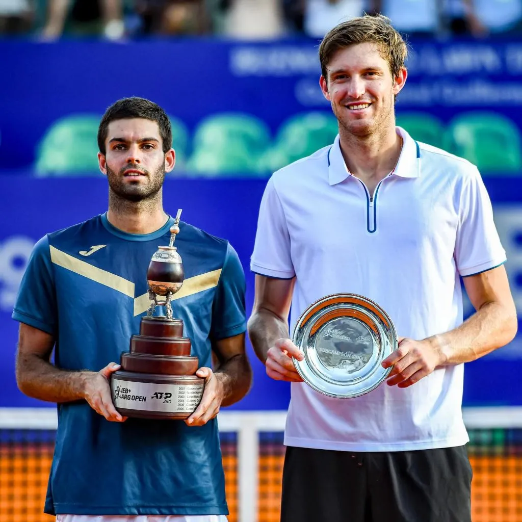 La mejor actuación de Jarry en el año ha sido la final en Buenos Aires, en la que cayó con Facundo Díaz Acosta. Imagen: Instagram Nicolás Jarry