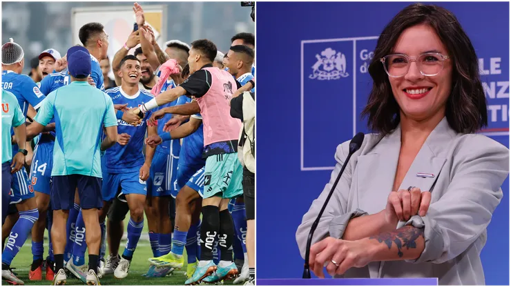 Camila Vallejo festejó con el triunfo azul en el Superclásico.