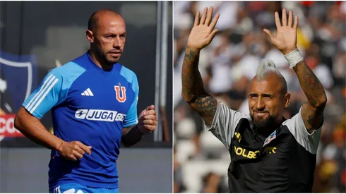 Distante saludo entre Arturo Vidal y Marcelo Díaz previo al Superclásico.