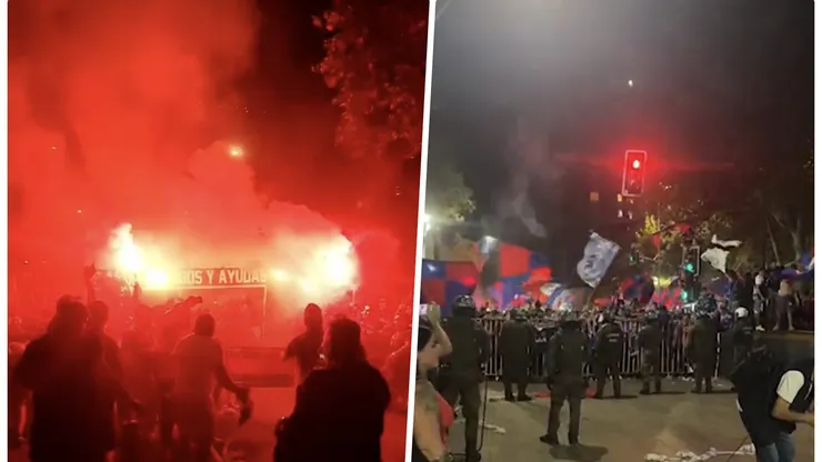 Marcelo Morales mostró imágenes de la actividad de los hinchas.