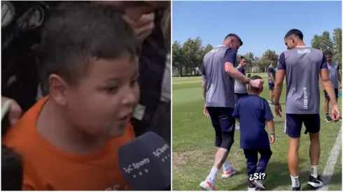 "¡Aguante Talleres!", grita el niño en el video.