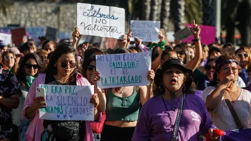 Mujeres se manifiestan en conmemoración del Dia de la Mujer en Viña del Mar (8 de marzo de 2023)
