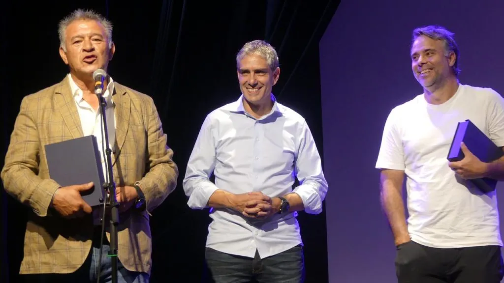 Borghi y Feña González en la premiación