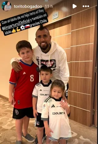 Los hijos de Bogado con Vidal