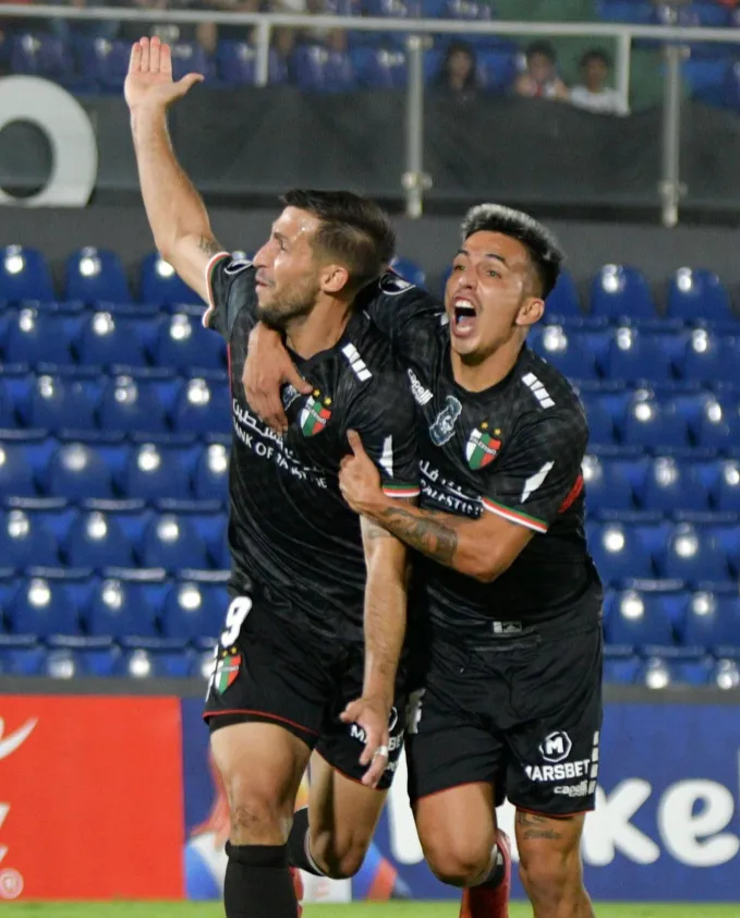 Palestino ganó en Paraguay con Ricardo Gareca como invitado de lujo. Foto: Comunicaciones Palestino.
