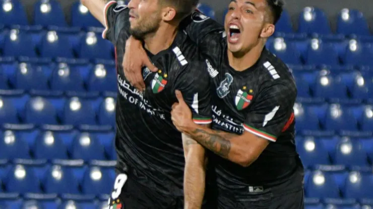 Gonzalo Sosa anotó el 2-0 de Palestino en Paraguay. (Foto: Palestino).