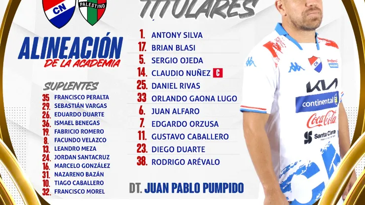 La oncena de Nacional de Paraguay. 
