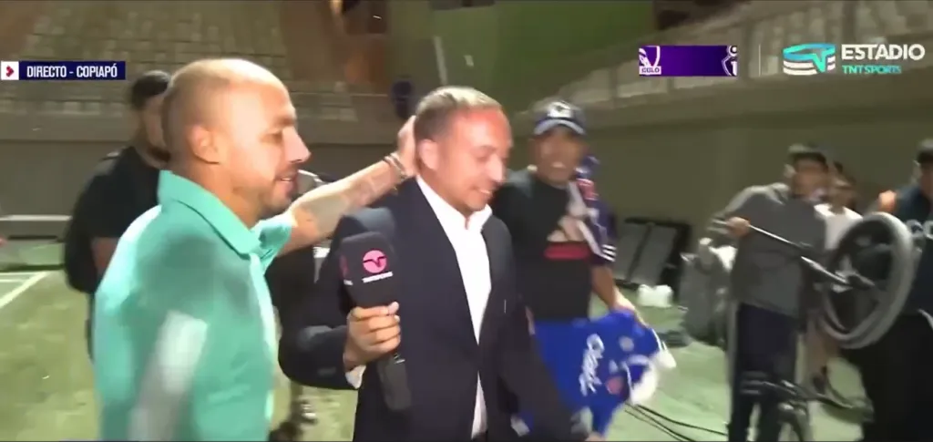 El inicio de la charla entre Marcelo Díaz y su homónimo (Captura)