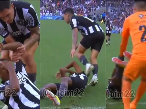 Jugador lesionado es tironeado por compañero y rival en Brasil