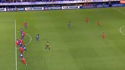 Matías Marín marcó un golazo de tiro libre ante Boca Juniors.