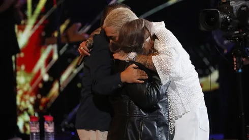Young Cister y sus padres en el Festival de Viña del Mar.