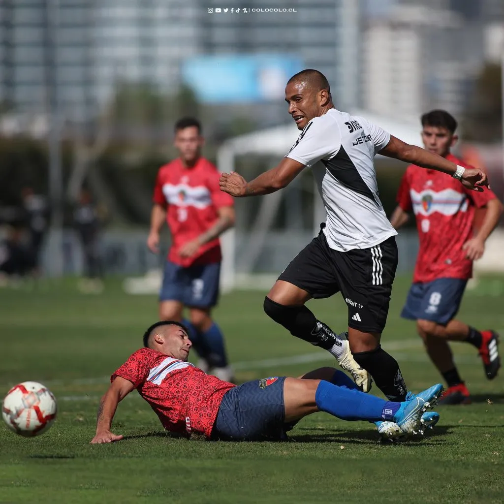 Colo Colo le ganó a Real San Joaquín con doblete de Leandro Benegas y otro gol de Jeyson Rojas. Foto: Comunicaciones Colo Colo.