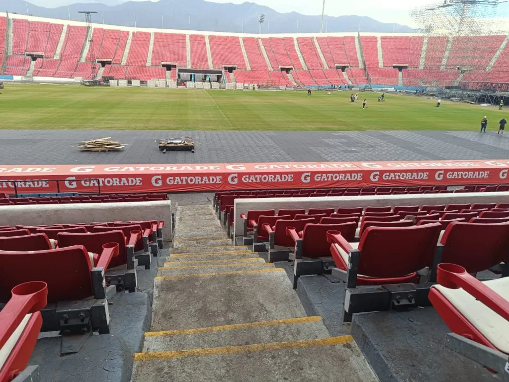 Así se ve desde la Tribuna Marquesina la cancha del Estadio Nacional. Foto: Redgol.