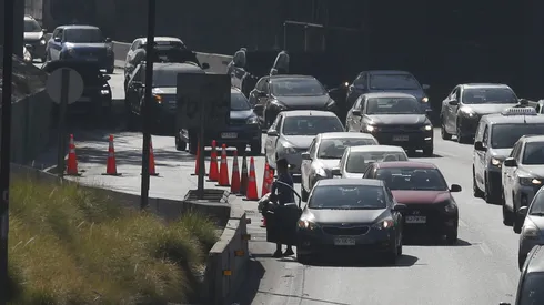 Atochamientos de tránsito en producto de la Maratón de Santiago (2023)