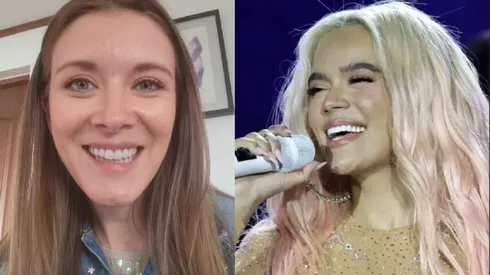 Así fue el saludo de la artista a Carla Jara.