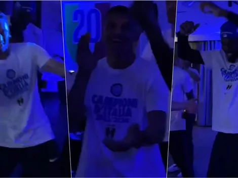 ¡En llamas! Alexis saca los prohibidos en alocado festejo del Inter