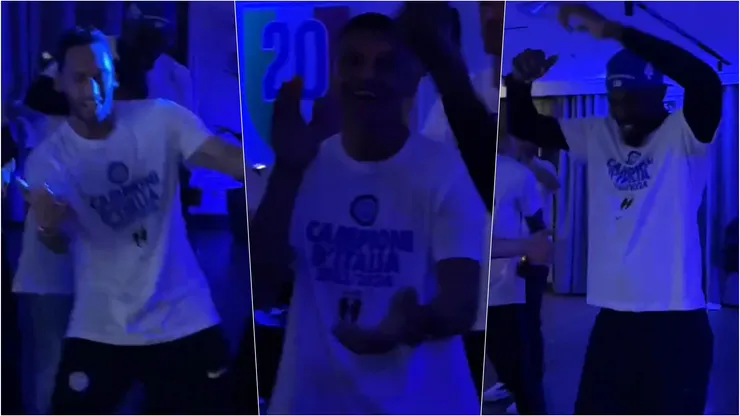 Alexis Sánchez y los jugadores del Inter de Milán celebraron con ritmos brasileños el título de la Serie A.